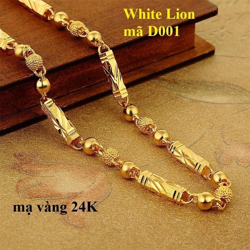 Dây chuyền, Vòng cổ mạ vàng 18k chuẩn ITALY ống trúc khắc rồng cực sang chảnh