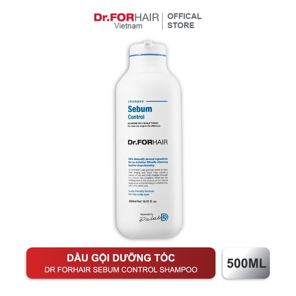 Dầu Gội Kiểm Soát Bả Nhờn Dr.FORHAIR Sebum Control Shampoo 500ml