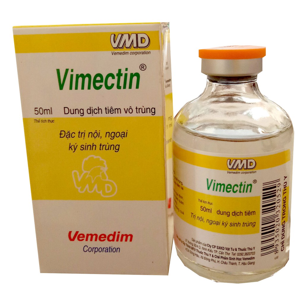 Vimectin - loại bỏ nội, ngoại ký sinh trùng chó, mèo (10 chai/đơn)