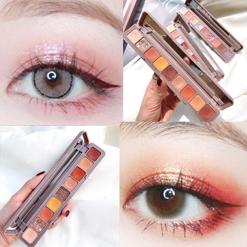 Bảng Phấn Mắt Chín Màu Sắc Hiệu Ứng Ngọc Trai Lấp Lánh Tự Nhiên Lâu Trôi Không Thấm Nước