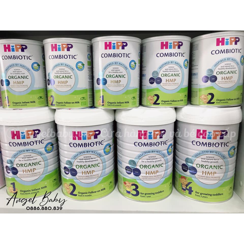 Sữa HiPP COMBIOTIC ORGANIC HMP Số 1, 2, 3, 4 Lon 800G