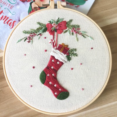 Creative Christmas themed DIY three-dimensional hand embroidery kits for beginners Creative Christmas themed three-dimensional hand embroidery kits for beginners