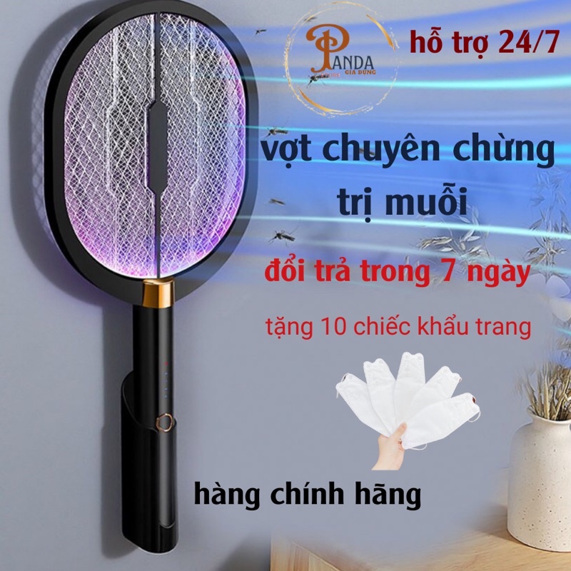 Vợt Muỗi kiêm Đèn Bắt Muỗi 2 trong 1 - Pin sạc cao cấp 1200 mah - Bảo hành 1 đổi 1