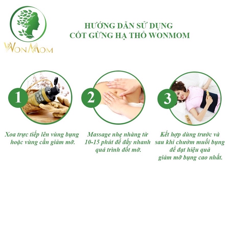 Cốt gừng hạ thổ Wonmom 200ml