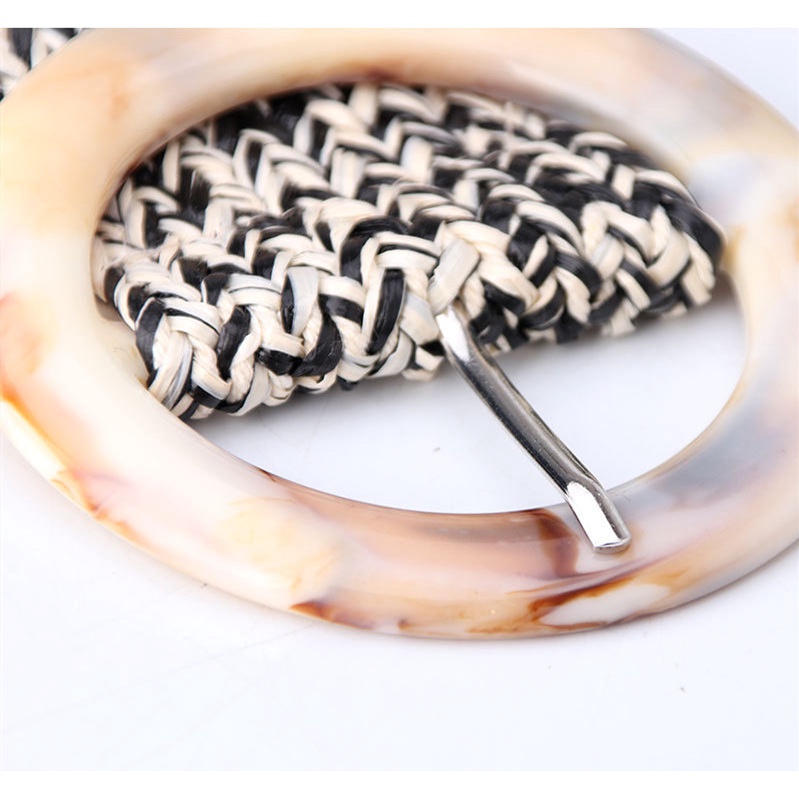 OFF WHITE Thắt Lưng Đan Mây Bản Rộng Phong Cách Bohemian Thời Trang Cho Nữ