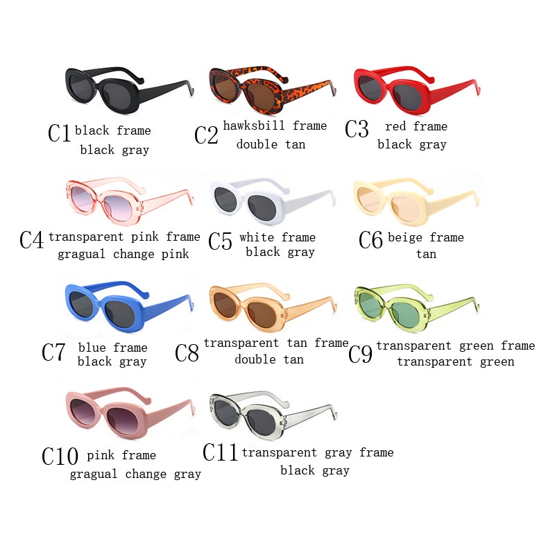 Mới Kính Mát Gọng Oval Thời Trang Dành Cho Nam Và Nữ