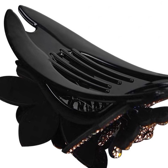 Kẹp Tóc Mỏ Vịt Cỡ Lớn Đính Pha Lê Phong Cách Hàn Quốc Thanh Lịch Cho Nữ