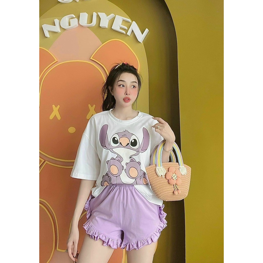 sét bộ đùi cotton in hình hot