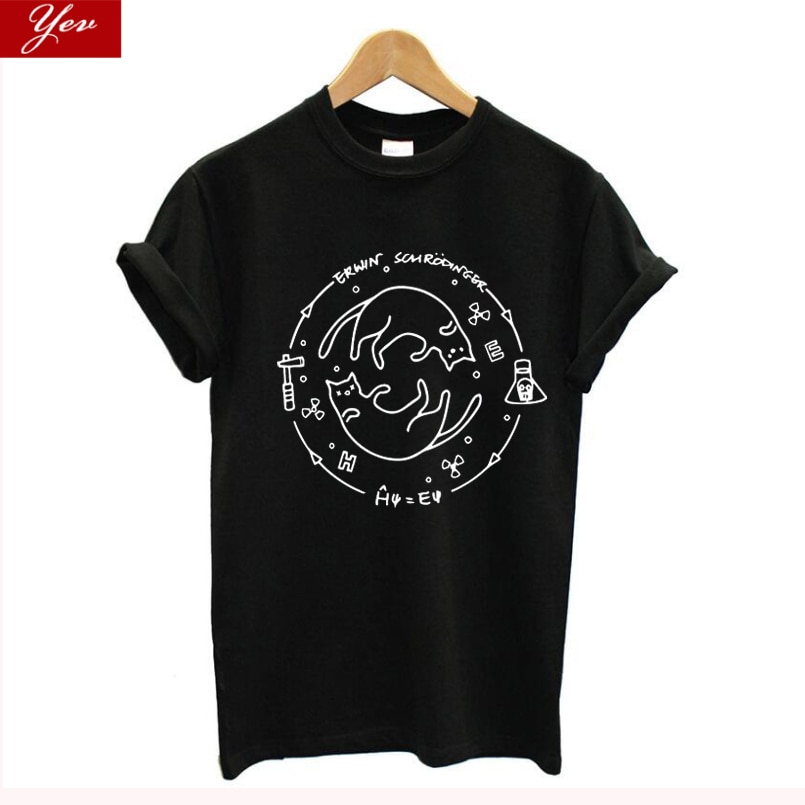 Áo Thun Ngắn Tay In Hình Mèo Xinh Xắn Cho Nữ | BigBuy360 - bigbuy360.vn