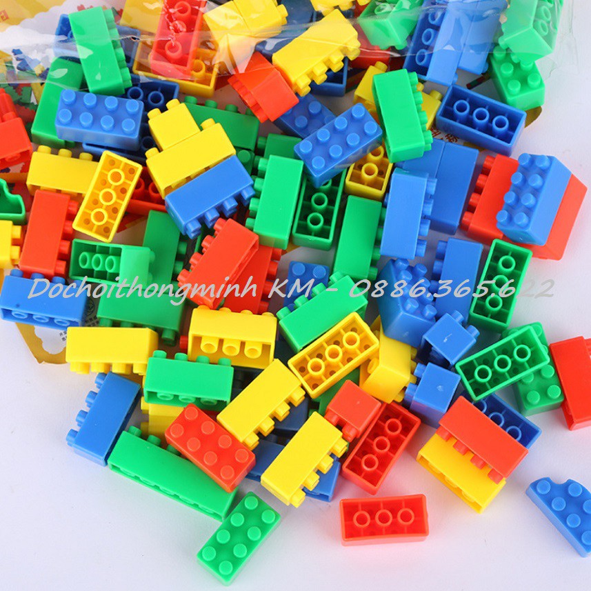 Túi nhựa LEGO luồn hạt hình học, lắp ráp không gian 3 chiều, domino, xây dựng nhà cửa... LINK TỔNG HỢP