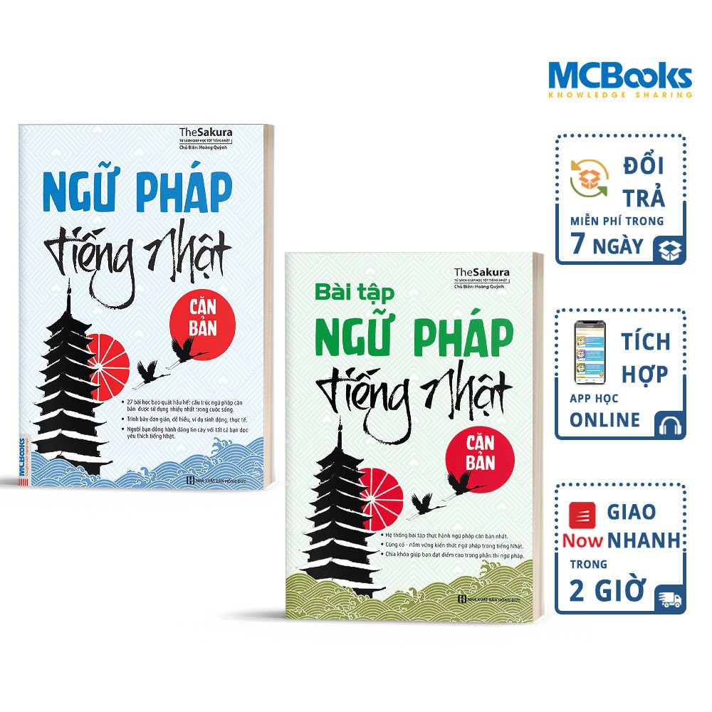 Sách - Combo Ngữ Pháp Tếng Nhật Căn Bản (Giáo Trình + Sách Bài Tập) - Học Kèm App Online
