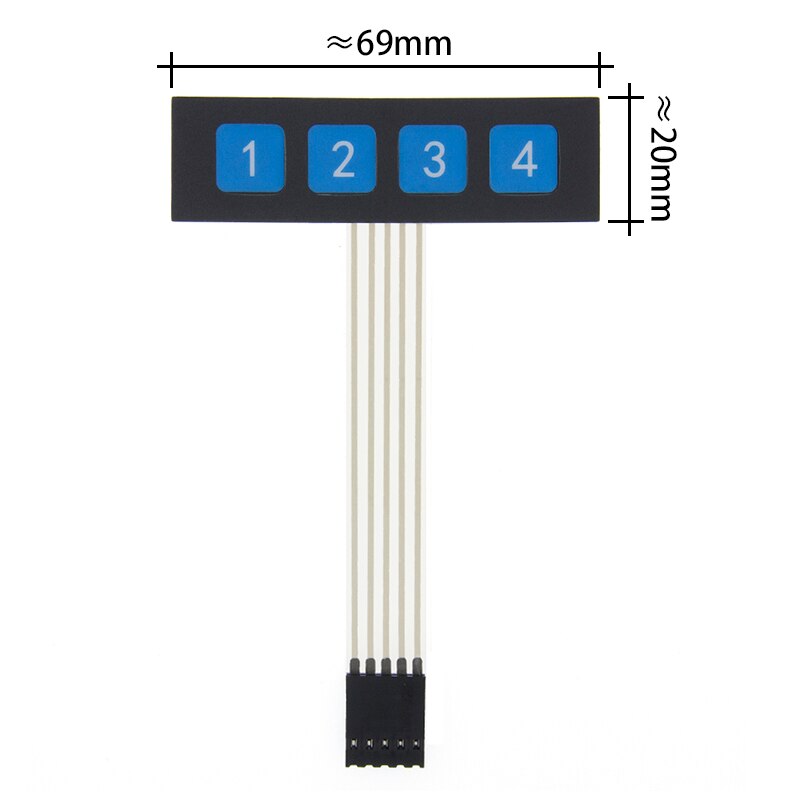 Bàn Phím Ma Trận Kích Thước 1x4 4x4 4x5 Kích Thước 16inch Cho Arduino 1x4 4x4 4x5