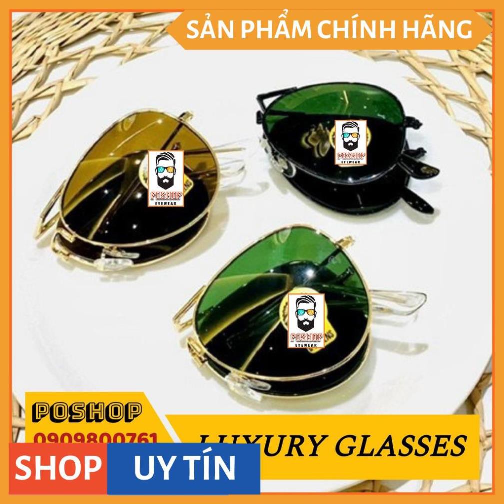 ❌FULLBOX HÃNG❌MẮT KÍNH NAM NỮ GẤP XẾP GỌN CAO CẤP TRÒNG THUỶ TINH XỊN GỌNG KIM LOẠI KIỂU PHI CÔNG | BigBuy360 - bigbuy360.vn