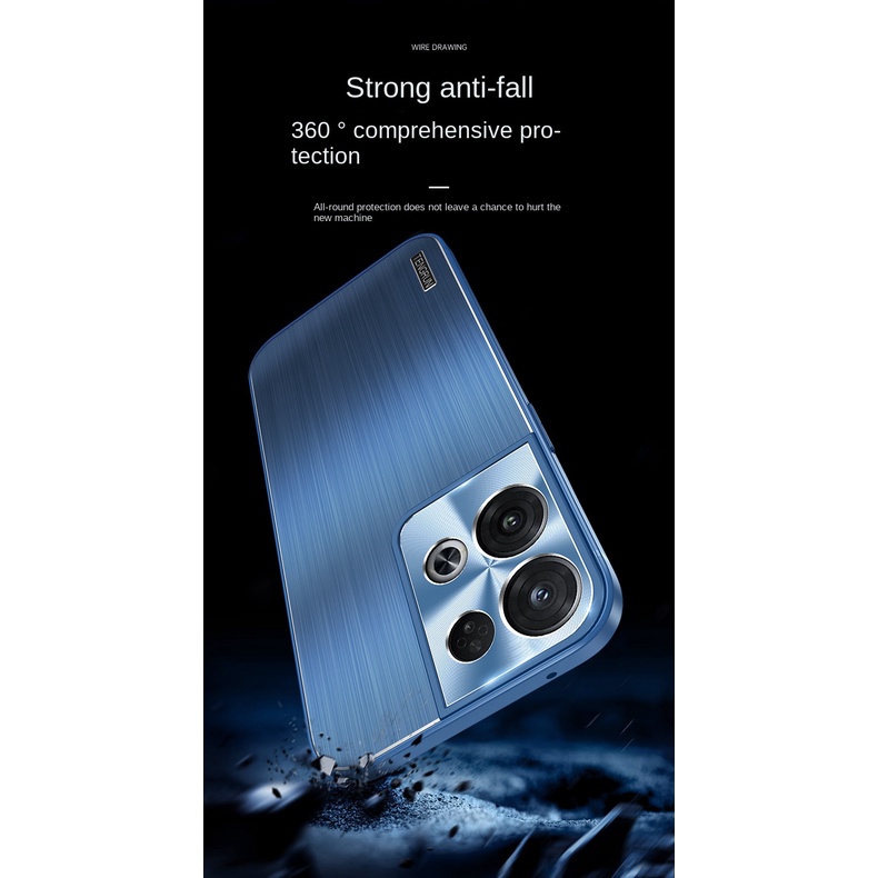 Ốp Điện Thoại Viền Kim Loại Chống Sốc Cho OPPO Reno8 Pro 5G