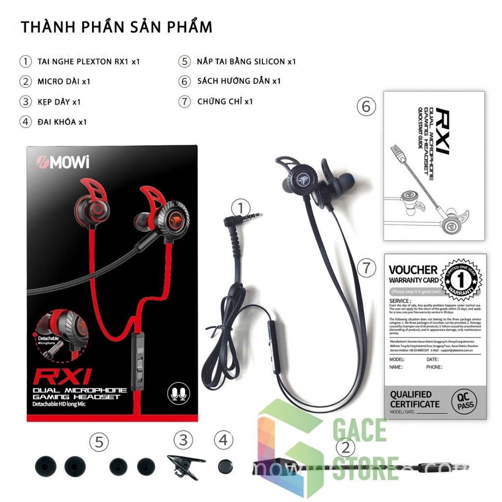 PLEXTONE RX1 | Tai nghe chơi game cho dual mic, jack 3.5mm sử dụng điện thoại, laptop, PC