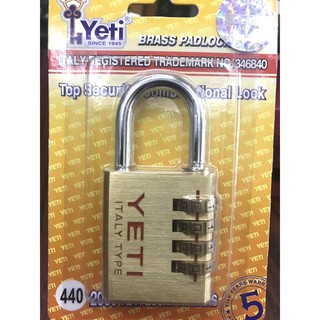 Ổ Khoá số vali số chọn YETI đồng thau chính hãng 440 4 vòng số (Sỉ inbox)