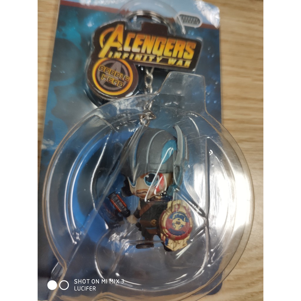 Mô hình, móc khóa Avenger Thor Ragnarok chibi cổ lò xo