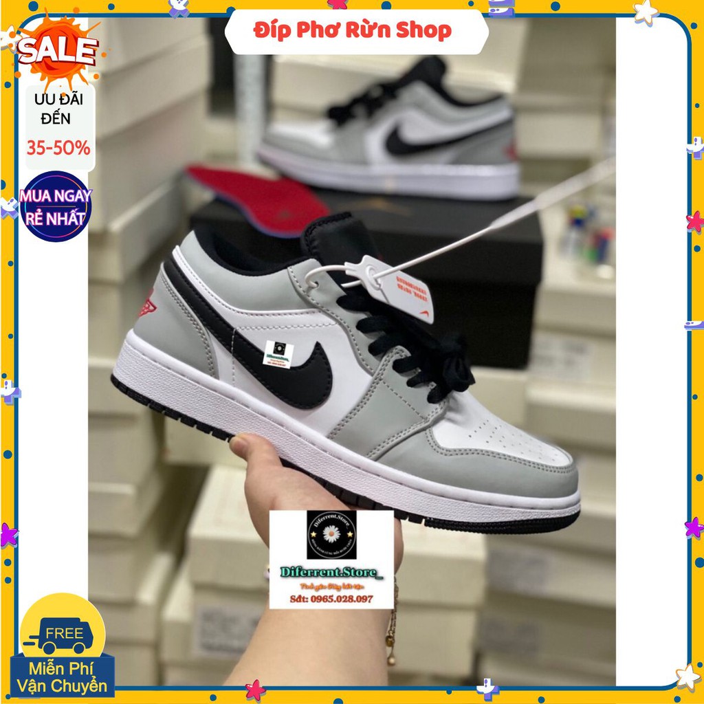Giày thể thao Air Jordan 1 Low JD LIGHT SMOKE GREY full box 1.1 [ Mã NJT3 ] - Diferrent.store_