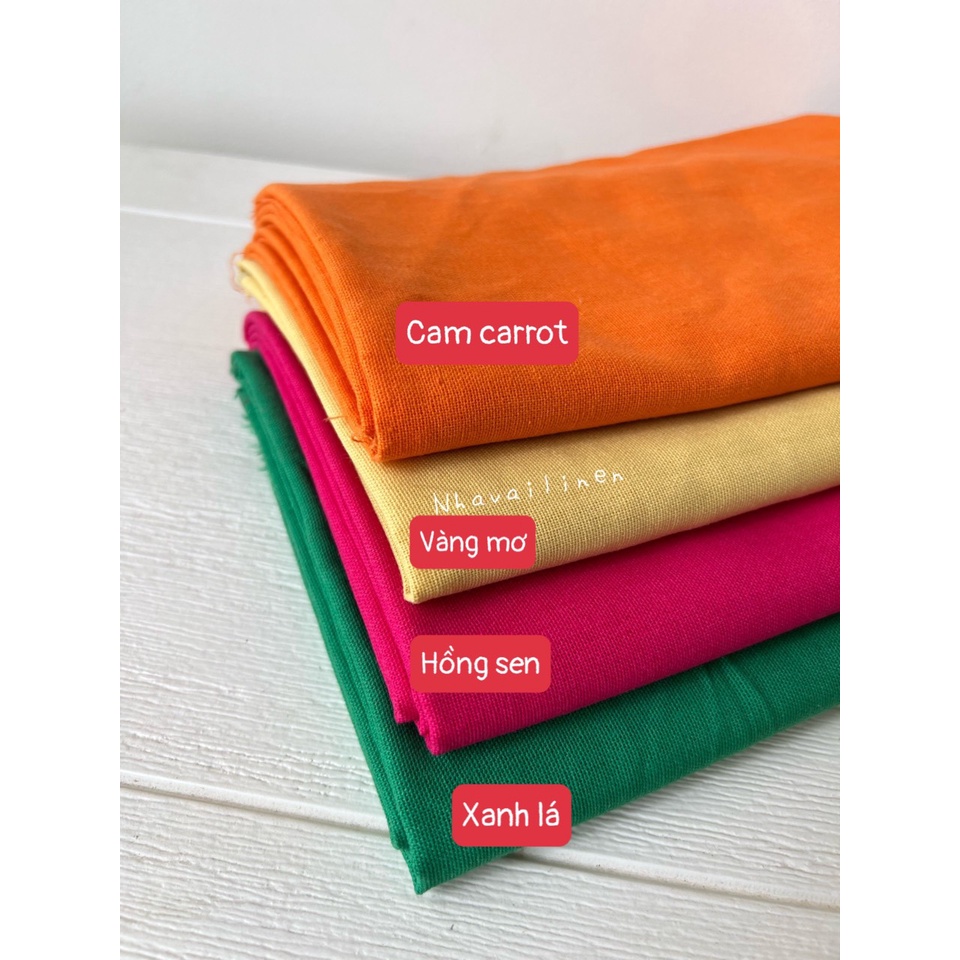 Vải linen bột trơn - Nhà Vải Linen