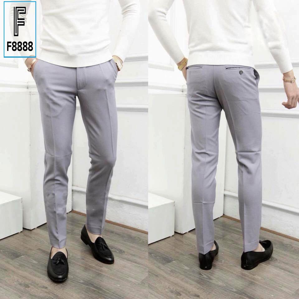 Quần Âu nam Ghi Sáng F8888 QA006,Quần âu nam,quần tây nam cao cấp dáng ôm body Hàn Quốc vải chống nhăn chống xù | BigBuy360 - bigbuy360.vn