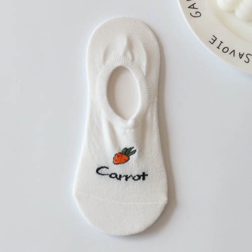 Tất nữ cổ ngắn trắng vớ lười chân cổ thấp set 5 đôi họa tiết hoạt hình cute thời trang hàn quốc - Only Store