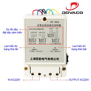 [TẶNG KÈM 03 DÂY CẢM BIẾN] Công tắc cảm biến bơm nước tự động DF-96
