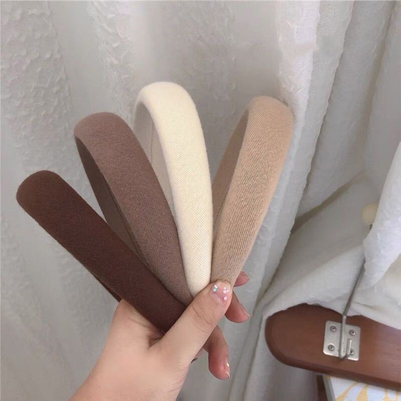 CX06 Cài tóc băng đô bờm tóc nữ cài xốp tông nâu đen nhã nhặn xinh xắn