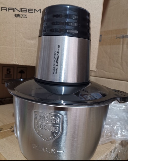 Máy Xay Thịt Đa Năng Cối 2L Inox 304,4 Lưỡi Dao Thép Không Gỉ,Say Sinh Tố Thịt, Cá, Rau Củ Hoa Quả (CHẤT LƯỢNG CAO