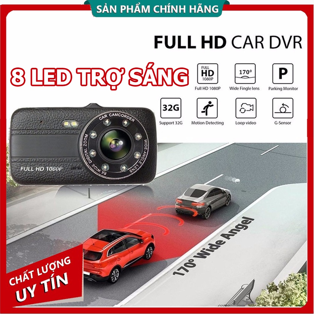 Camera Hành trình ô tô X004 - Trước sau FULL HD 1080P - Tích hợp 8 LED hỗ trợ sáng