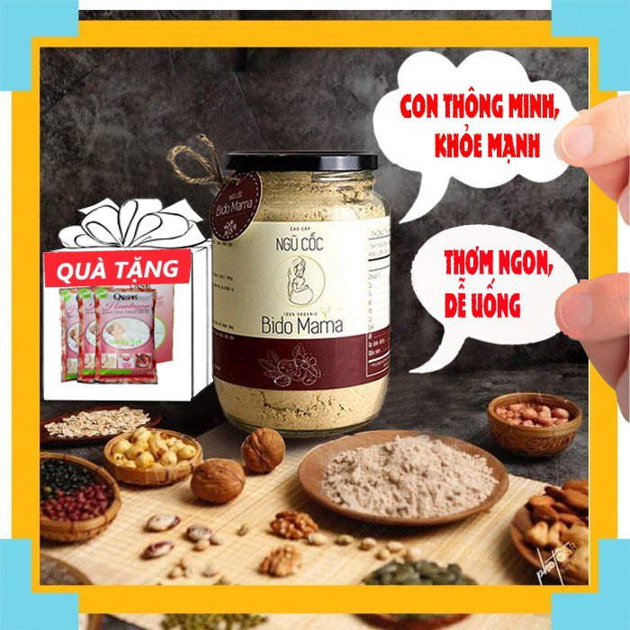 Ngũ cốc mẹ bầu cao cấp siêu dinh dưỡng 💓𝐅𝐑𝐄𝐄 𝐒𝐇𝐈𝐏💓Bido Mama 600 gram, con tăng cân đều đặn, 25 loại hạt dinh dưỡng