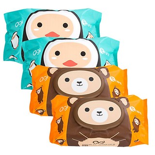 Khăn ướt AGI Không Mùi 100 Tờ (Giao màu ngẫu nhiên)