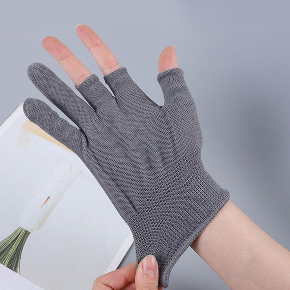 Găng Tay Lái Xe Ba Ngón Chống Nắng Chống Trượt Thoáng Khí Thoải Mái Cho Nam