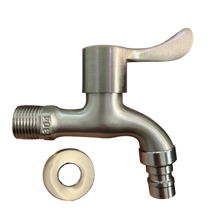 Vòi hồ tay gạt Inox 304 hàng loại 1