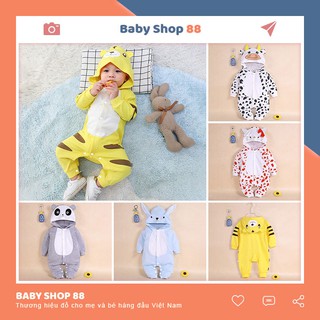 Quần Áo Trẻ Em Sơ Sinh, Bộ Body Dài Tay Hình Thú Cho Bé Trai Bé Gái Chất Cotton - [BDD8]