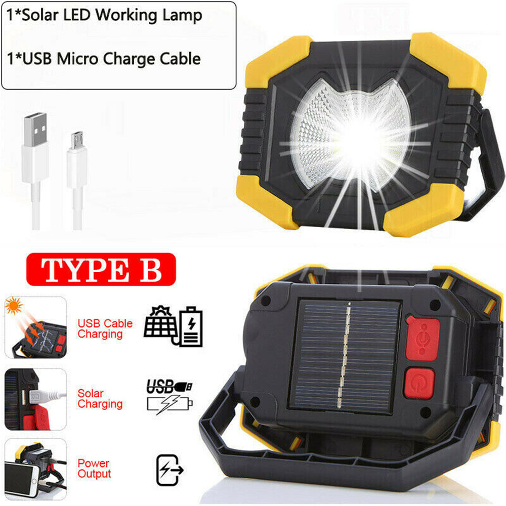 ME Portable High Bright LED COB 20W Torch Flood Solar Camping Light