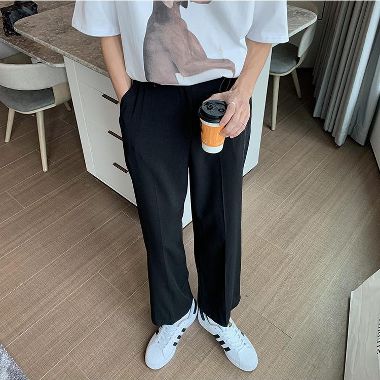 Quần tây ống suông rộng màu trơn cỡ S-3XL thời trang thanh lịch cho nam | BigBuy360 - bigbuy360.vn