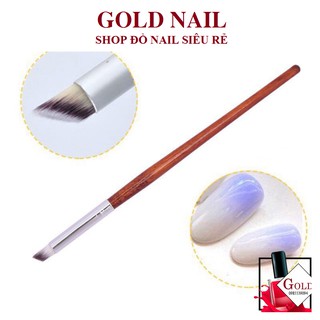 Cọ ombre cán gỗ , cọ làm omber đầu tròn
