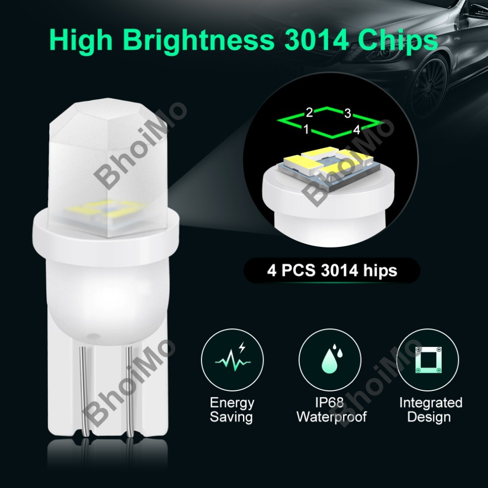 Bóng Đèn Led T10 W5W 194 168 501 4smd 3014 Dc12V Cho Xe Hơi / Xe Máy | BigBuy360 - bigbuy360.vn