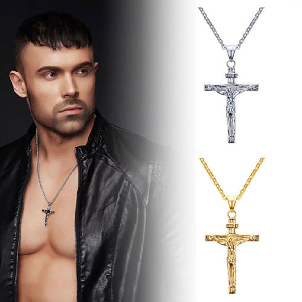 Dây chuyền inox mặt thánh giá chúa Jesus