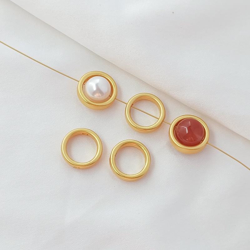 Túi Hạt Tròn / Thẳng Màu Vàng 18K Dùng Làm Trang Sức DIY