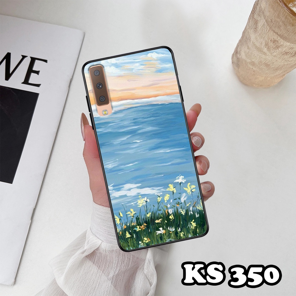 Ốp lưng Samsung A7 2018 - Samsung A9 2018 - Ốp in hình Cánh đồng hoa - Chất liệu TPU siêu bền