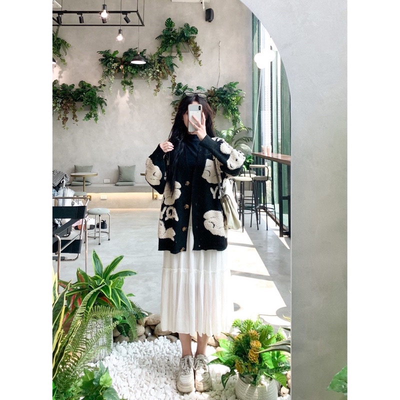 Áo khoác len cardigan Bông thỏ Hàng Quảng Châu loại 1