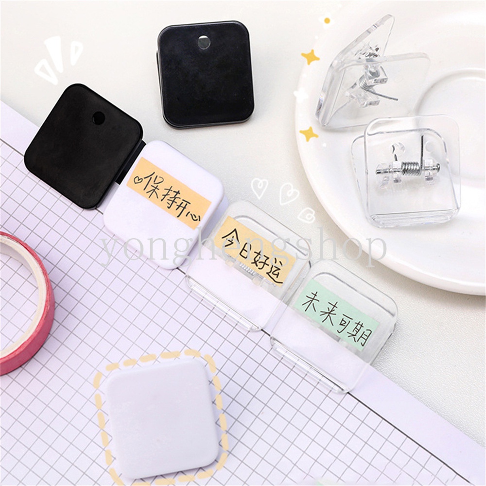 Kẹp Giấy Mini Trong Suốt Dễ Thương Dùng Giữ Giấy Tờ Tài Liệu/Giấy Ghi Chú/Giấy Ghi Chú Trong Suốt Cho Trường Học/Văn Phòng
