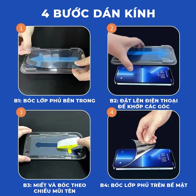 Kính Cường Lực IP Khung Tự Dán - Siêu Dễ Dán, Viền Mỏng, Chống Bám Bụi Khi Dán - Chính Hãng NEXTAGE