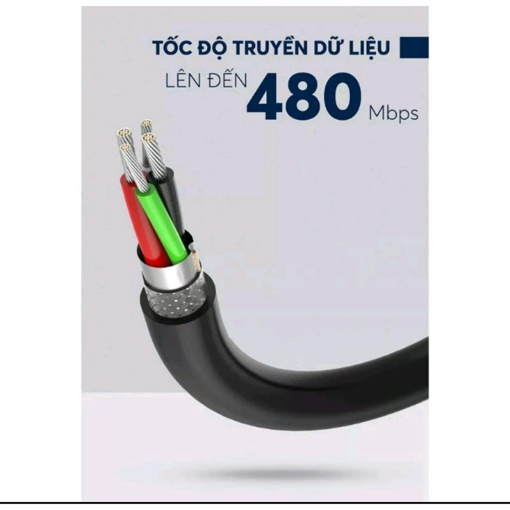 Dây nối dài USB 2.0 (1 đầu đực, 1 đầu cái) dài 2m UGREEN US103 10316 - Bảo hành Chính Hãng