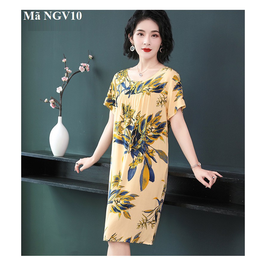 Váy, đầm mặc nhà cho người trung niên,người lớn tuổi (NGV08 ,NGV08X, NGV09 ,NGV10)