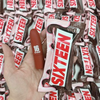 Son 16 Brand sixteen chu edition son ống bơ- màu đỏ cherry almondbản nude của son mac Ruby woo