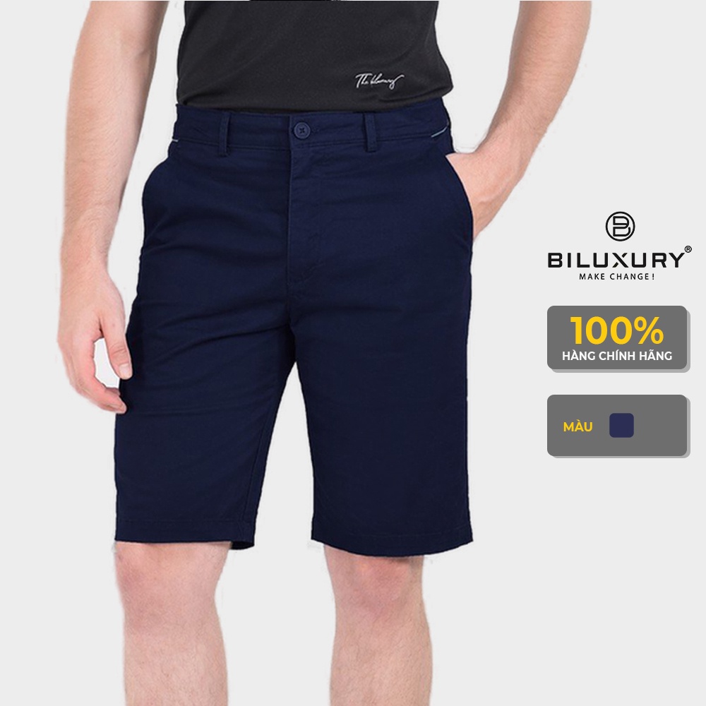 Quấn đùi ngố nam Biluxury vải kaki cao cấp co giãn nhẹ chống bám bụi siêu bền 5QNKB005TTT - HÀNG MỚI VỀ