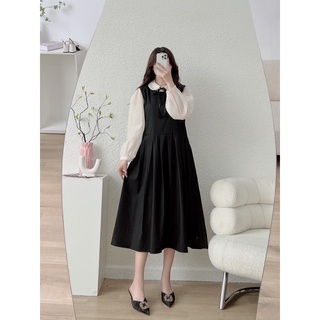 set váy yếm kèm áo
