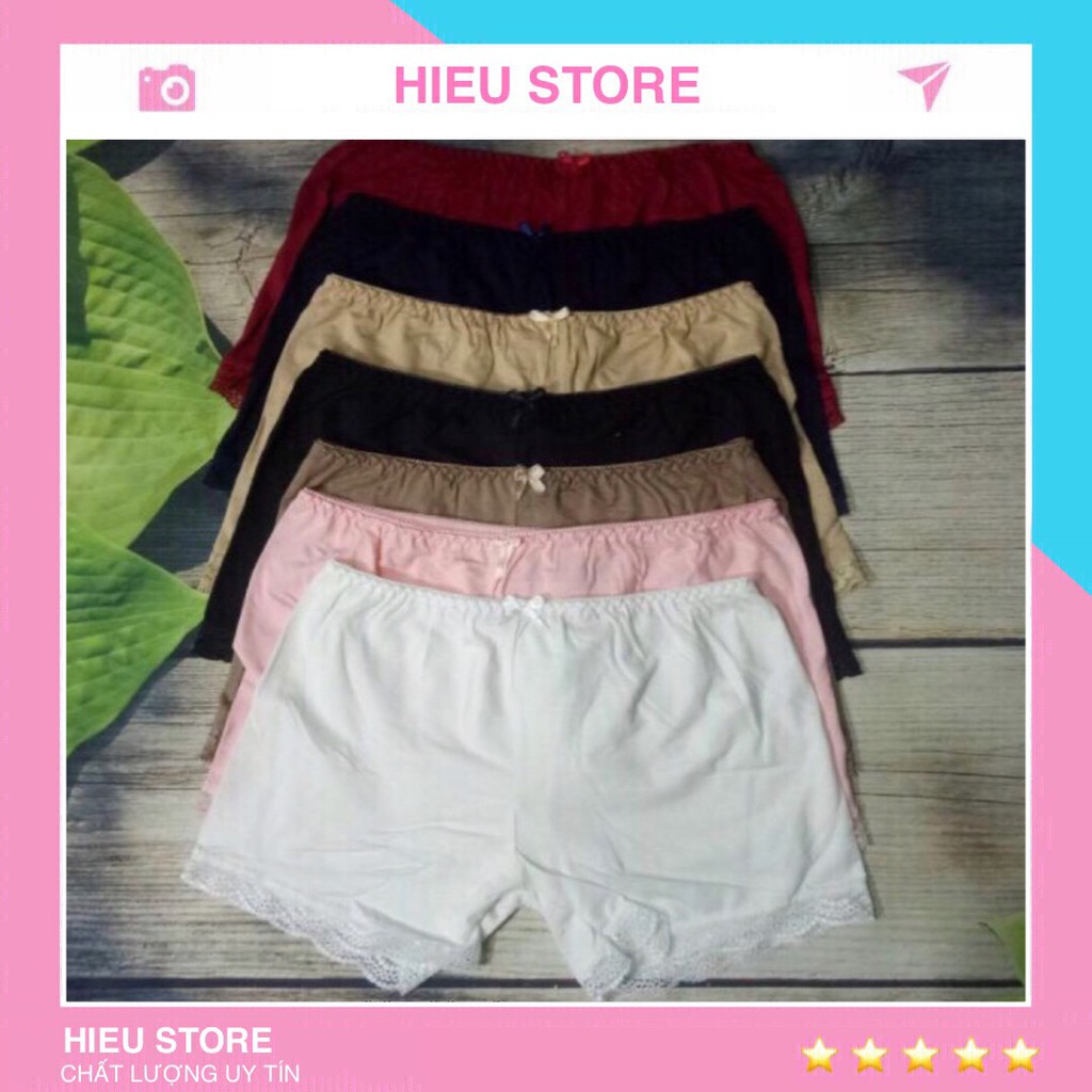 Quần Lót Nữ Mặc Trong Váy Cotton 100% Chân Pha Ren Hàng VNXK Hieu Store24h